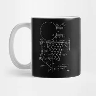 Basketball Goal and Bracket Vintage Patent Drawing Mug